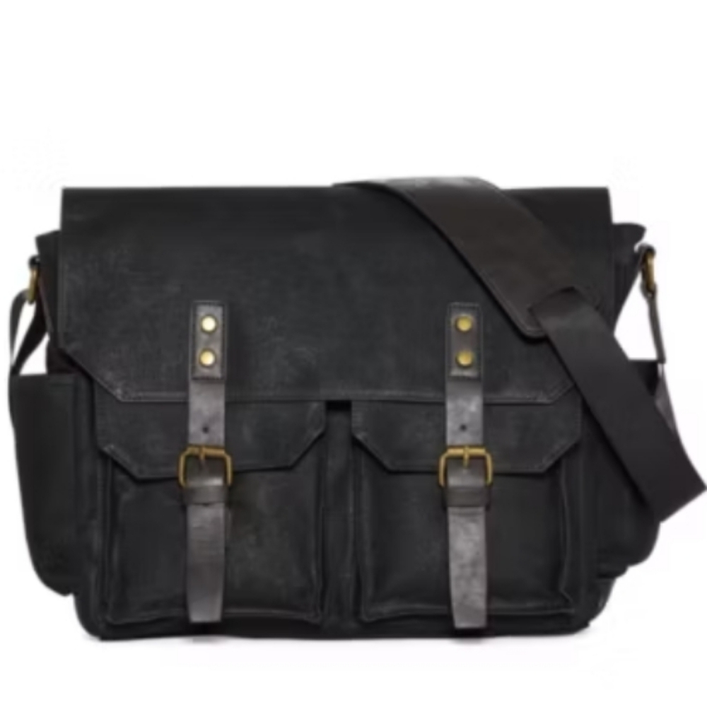 Mutual Weave Black Messenger Bag